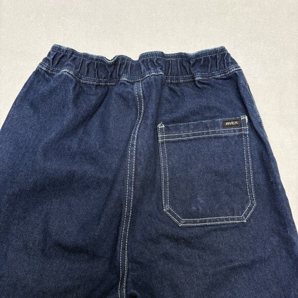 RVCA x Pac Sun Scrunchie High Waisted Jeans Blue Denim Pants Size XS Dark Indigo - Picture 8 of 15